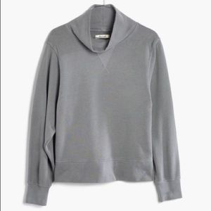 Madewell Garment Dyed Funnel Neck Sweatshirt